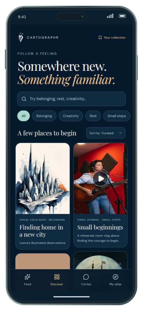 Value-Driven Feed, (mockup contains stock image from Music band rehearsing in a music venue by ADDICTIVE STOCK from https://thenounproject.com/photo/music-band-rehearsing-in-a-music-venue-5pglBe/ (CC BY-NC-ND 2.0))